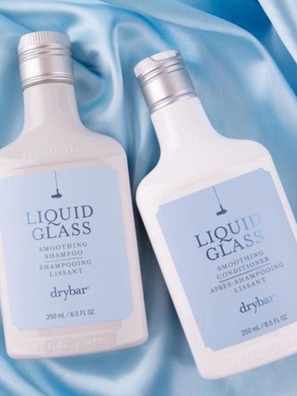 Drybar Liquid Glass Smoothing Shampoo & Conditioner - White and Light Blue